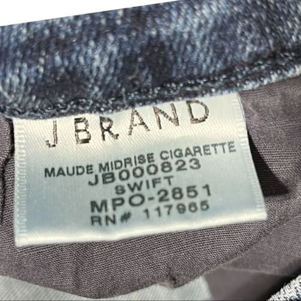 J Brand Maude Midrise Cigarette Skinny‎ Jean Size 24